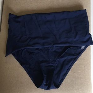Aerie High Waist Bikini Bottom Navy Size Medium